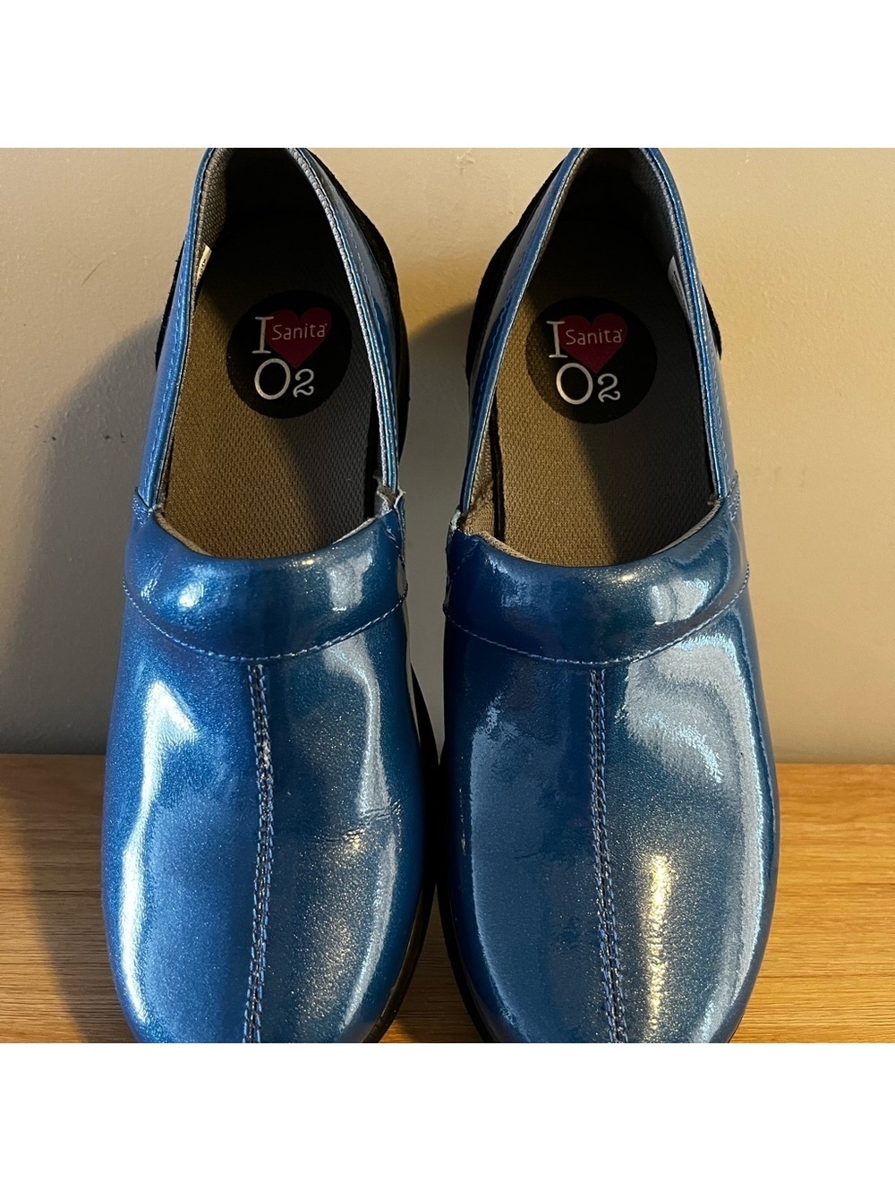 Sanita Original Shiny Blue Women’s Professional Clogs EU 40 US 9 EUC - Picture 8 of 12